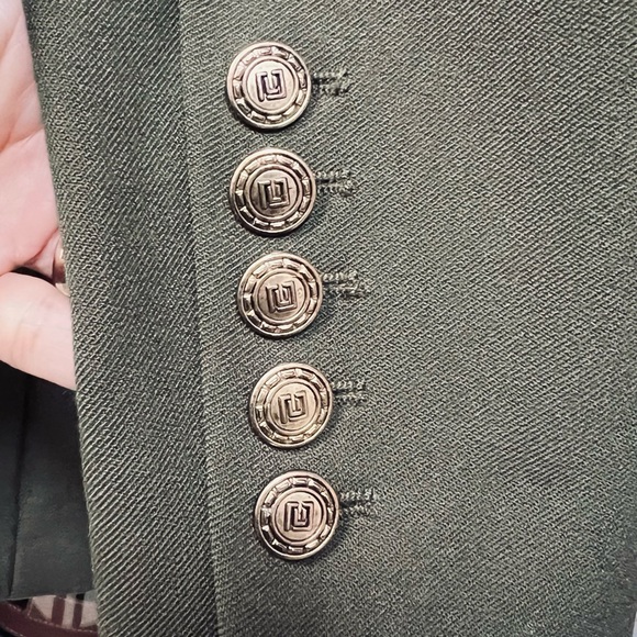Zara Olive Green Blazer with Gold Buttons - Picture 4 of 7